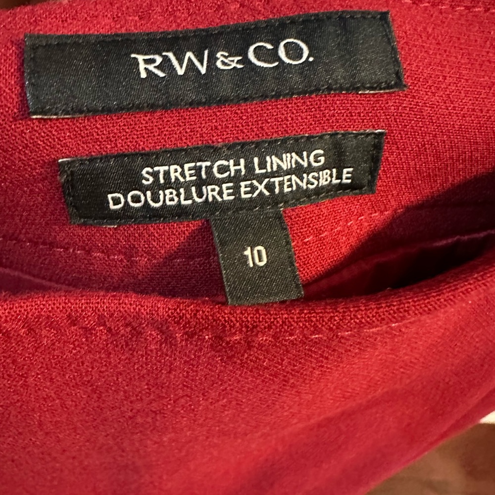 Red suit skirt size 10 - Picture 4 of 5